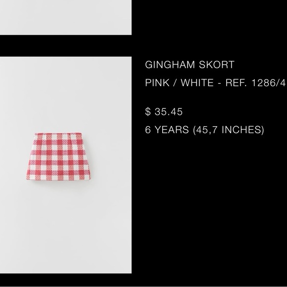 ZARA short skirt with built in shorts. Like new condition. Size 6 - Picture 6 of 6